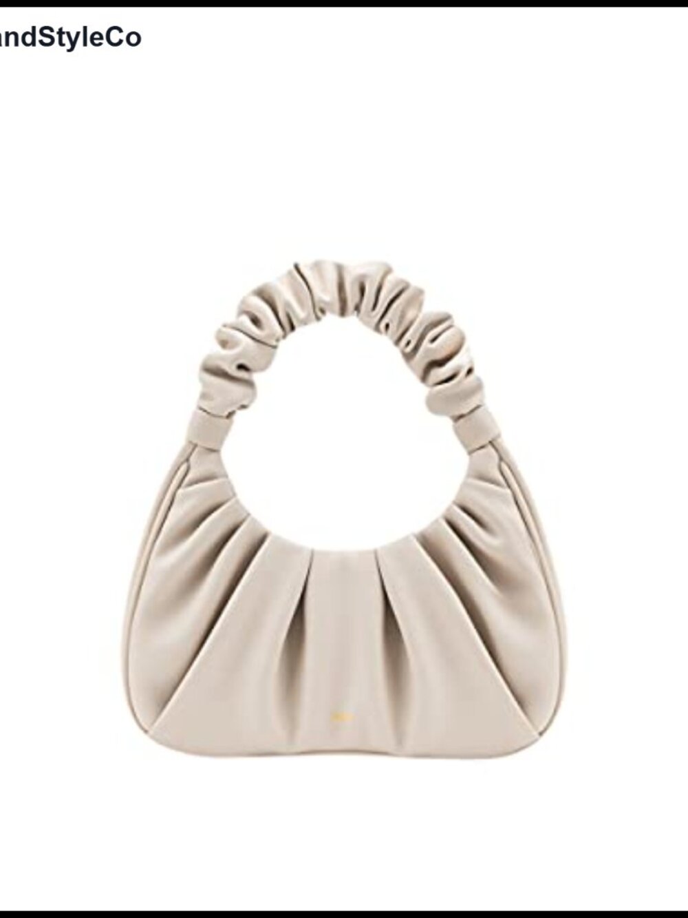 Vegan Leather Ruched Hobo Handbag Magnet Closure